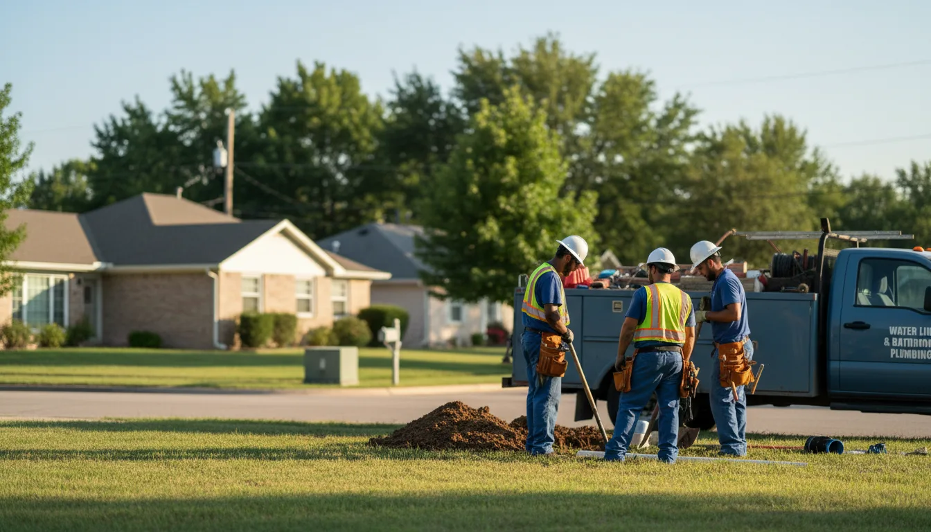 Residential water line and bathroom plumbing service in North Oxford, MA